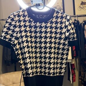 Express black and Cream Houndstooth Sweater